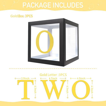 Two Balloon Boxes for Party Decorations 3 Pcs Second Birthday Balloon - Image 4
