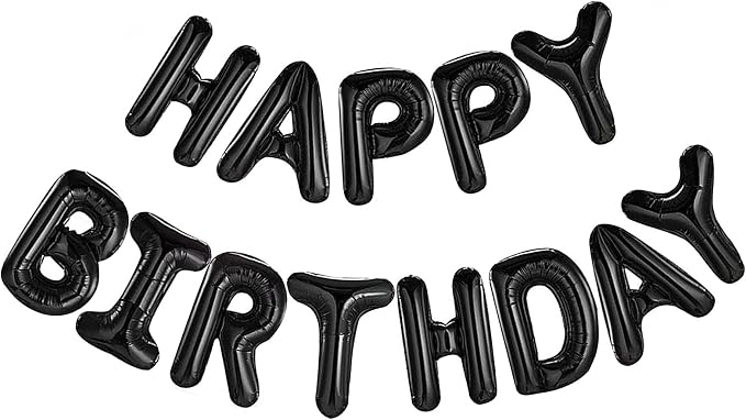 CANREVEL Happy Birthday Banner Decorations + Sign Balloons, by CANREVEL