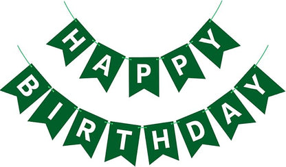 Hooqict Happy Birthday Banner Dark Green Birthday Party Decorations Green Party by Hooqict