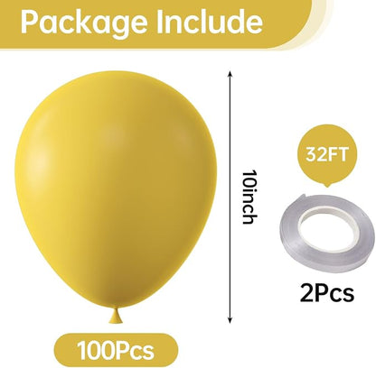10 Inch Lemon Yellow Balloons - Image 2