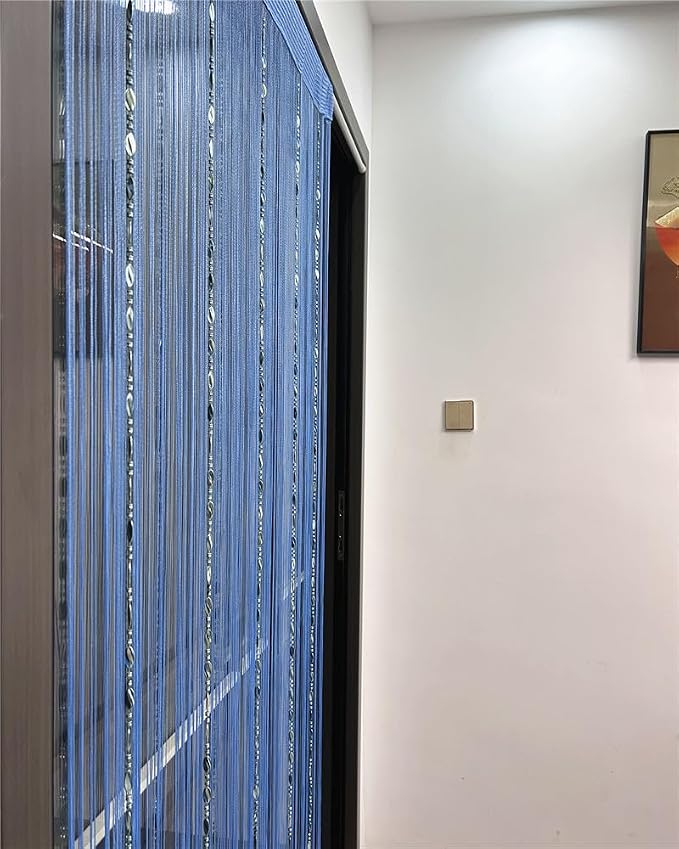 ave split 100cmX200cm Decorative Door String Curtain Beads Wall Panel Fringe - Image 4