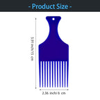 6 Pcs Plastic Afro Pick Comb for Smooth, Wide-Tooth Styling of Natural Curly Hair