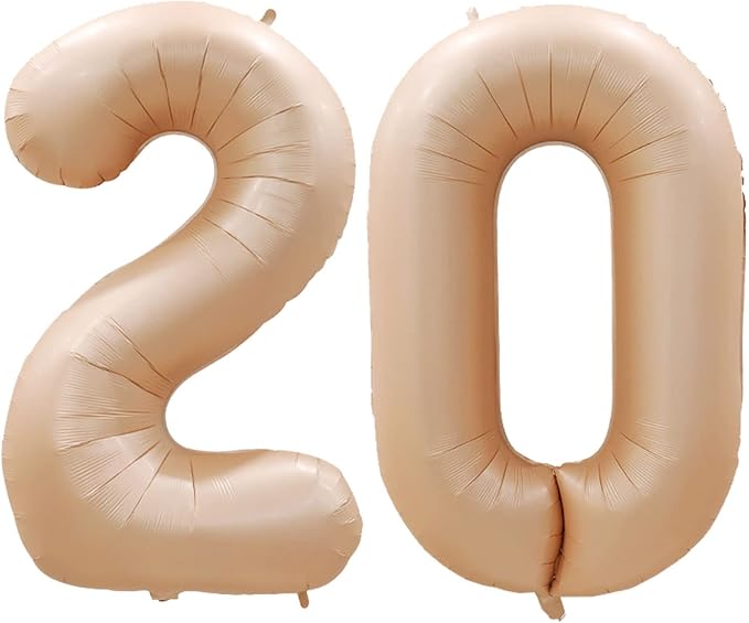 Number 20 Balloons for 20th Birthday Party Decorations, 42 Inch Jumbo Foil by GOER