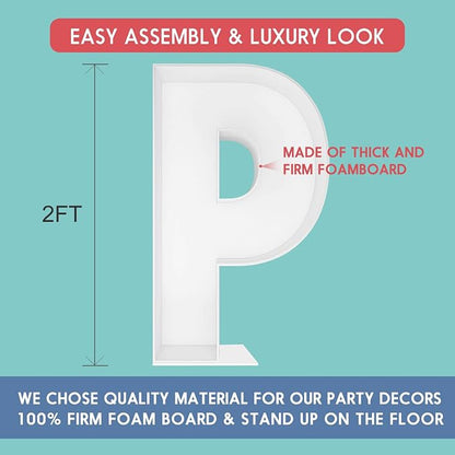 2FT Letter P Mosaic Balloon Frame Letter DIY Fillable Letters Kit - Image 2