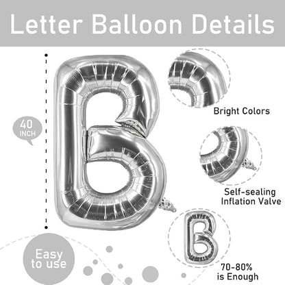 40 Inch Bride Balloons Silver Bridal Shower Balloon Bachelorette Balloons - Image 3