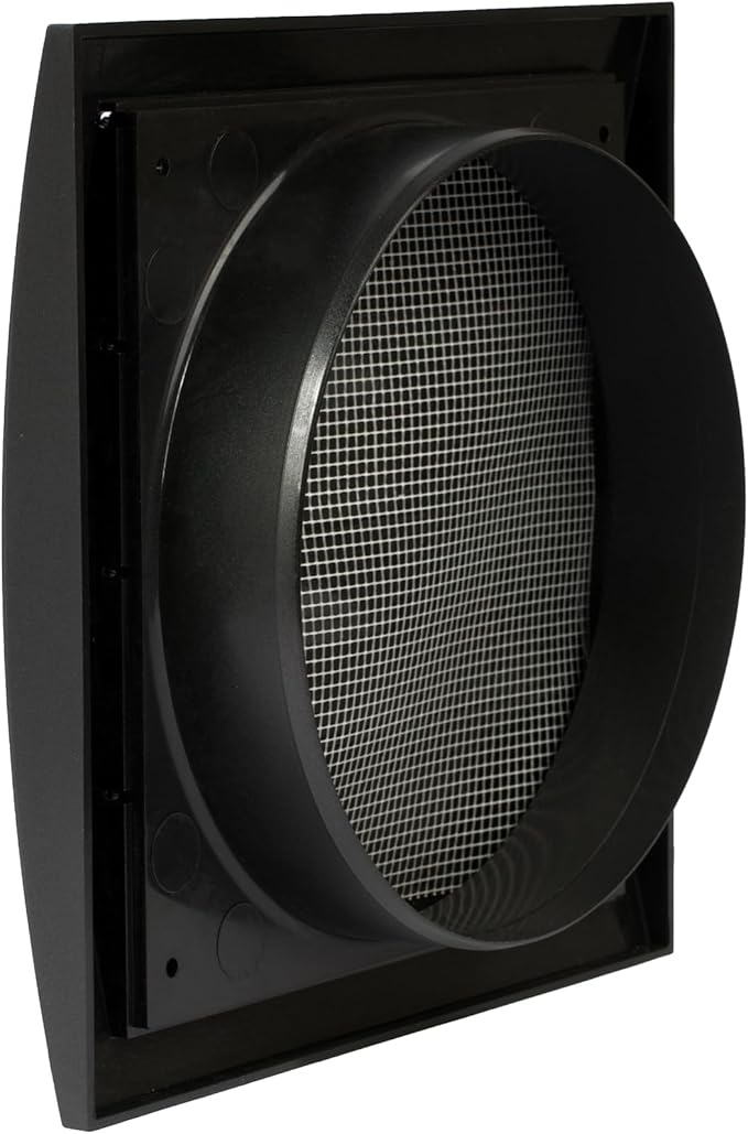 Repa Market 6 Inch Anthracite Dryer Vent Hood/Duct Cover for Walls or Ducting/ABS Plastic Grille with Flaps & Insect Screen/Exhaust and Dryer Vent Covers for Indoor & Outdoor Use