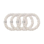 slip Skinny Scrunchies: Anti-Crease, Anti-Breakage Slipsilk™ Design Protects Delicate Hair | Includes 4 Pure Silk Scrunchies, White