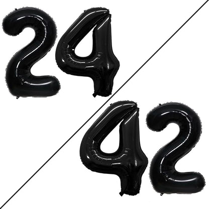 Number 24 Balloons for 24th Birthday Party Decorations, 42 Inch Jumbo Foil by GOER