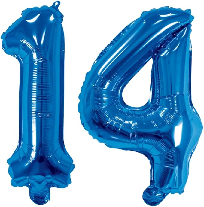 Number 14 Balloon Foil Mylar Balloons by YPSelected