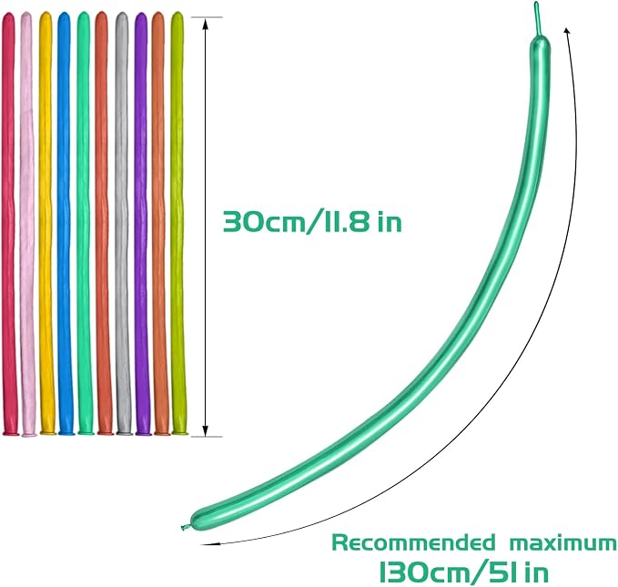 260 Metallic Multi Long Balloons - Image 3