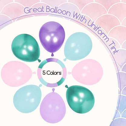 60pcs 12inch Mermaid Balloons - Image 3