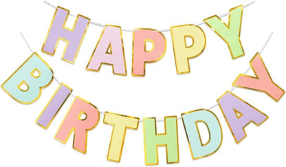 Pre-Strung Happy Birthday Banner by LITAUS