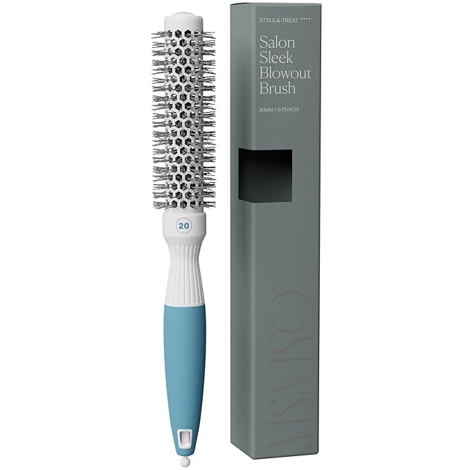 Small Round Brush for Precise Styling and Manageable Blowouts (0.75 inch) - Salon-Quality Tool for Wet or Dry Hair (Not Electrical)