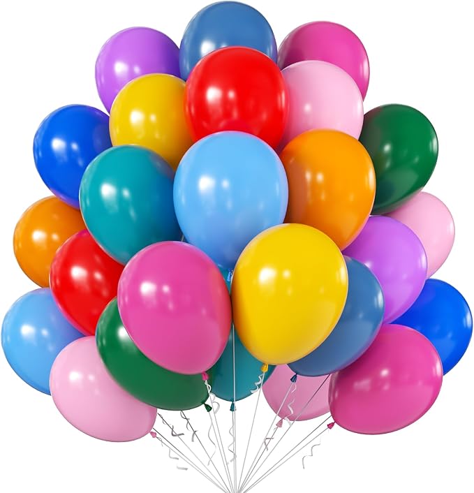 10 Inch Rainbow Balloons by KALOR