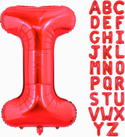 Red Letter I Balloons, I Balloon 40 Inch I Balloons Letter by BBPOOL