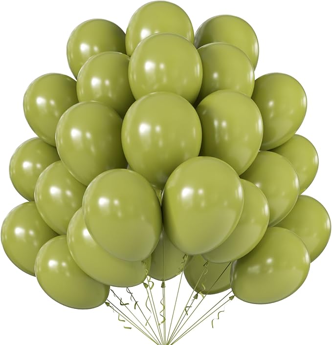 12 Inch Avocado Green Balloons, Baby Shower, Graduate Party Decorations by KALOR