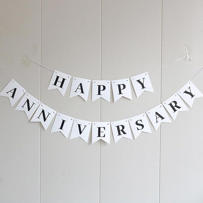 Happy Anniversary Banner, Valentines Day Wedding, Love Party and Background - Image 2