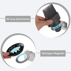 Hair Dryer Holder, Hair Dryer Holder Wall Mount for Supersonic/Nural & Attachments. Stainless Steel Hair Dryer Stand with Magnetic Rings. Hair Tool Organizer for Bathrooms Silver BANJEKT