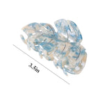 Blue Leaf Hair Claw Clip 3.5 Inch Strong Grip Hair Clip French Design Women Girls Hair Styling Accessories for Thick Thin Hair
