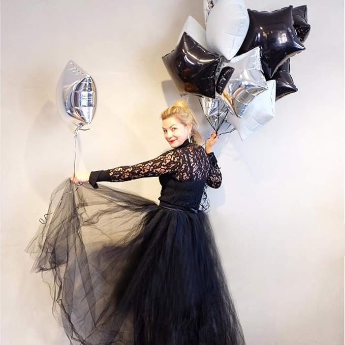 24 Pcs 18" Silver Star Balloons Foil Balloons Mylar Balloon - Image 5