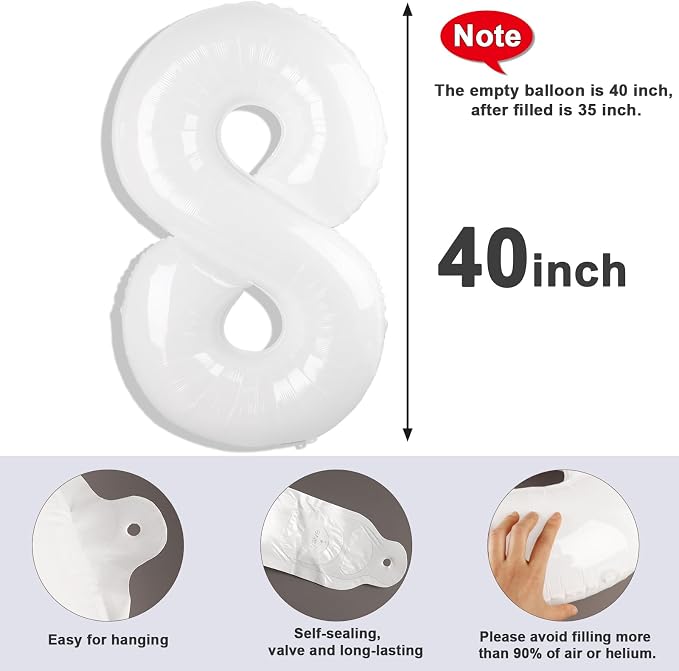 Number 8 Balloons 40 Inch 8 Balloon - Image 6