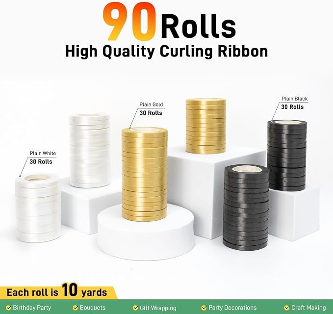 Inspire 90 Rolls 3 Colors Balloon String - Image 2