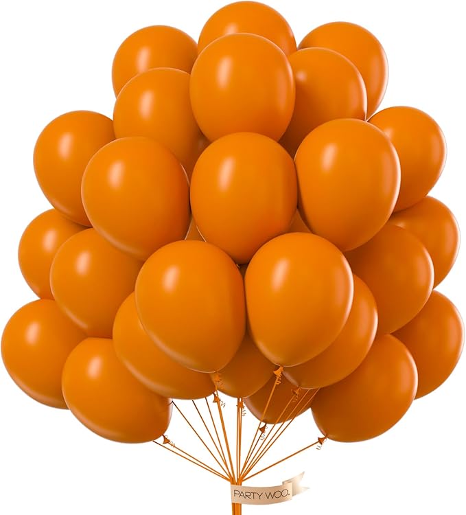 PartyWoo Burnt Orange Balloons 100pcs 12 Inch Terracotta Rust Fall Color Autumn by PartyWoo