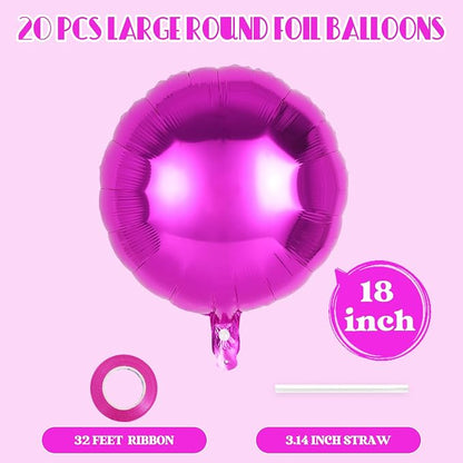 20 Pcs Round Shaped Balloons, 18 Inch Round Foil Balloon, Giant Round Mylar - Image 2
