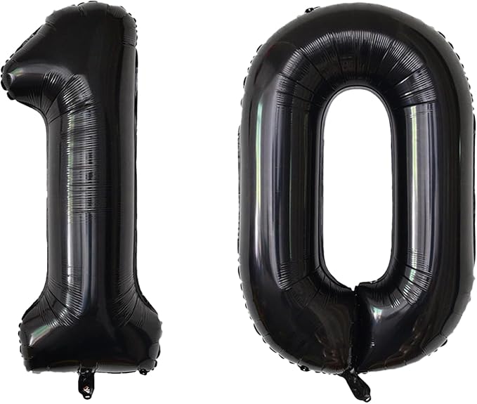 Number Balloons Black Party Balloon by United-UnicornsParty
