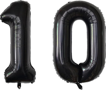 Number Balloons Black Party Balloon by United-UnicornsParty