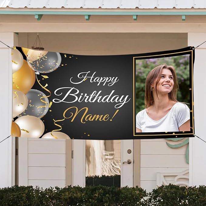 Generic Personalized Happy Birthday Banner, Customized - Image 3