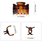 YOHAMA 12 pcs Small Hair Claw Clips Brown Durable Mini Jaw Clip Claw for Kids and Adult Multifunction Non-slip Hair Clips 1 inch Fixed Bangs Decoration Hairstyle