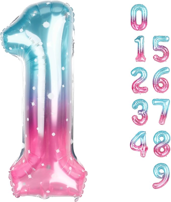 Number Balloon 40 Inch Number 1 by Mluchee