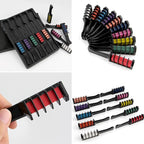 Festive Fun Hair Chalk Combs, 2026 New Chalk Hair Color for Girls, Temporary Wash out Hair Color Kids, Christmas Girl Gifts, Skin Safe Materials (10 colors)