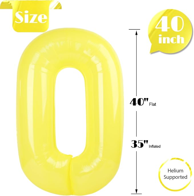 Yellow 0 Balloon - Image 5