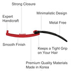 14pcs Hair Barrettes Set for Women and Girls, Hair Clips for Thick Thin Fine Hair, Non-metal Hair Accessories, Non-Slip Grip Handmade Snap Hairpin, BPA Free, Made in KOREA