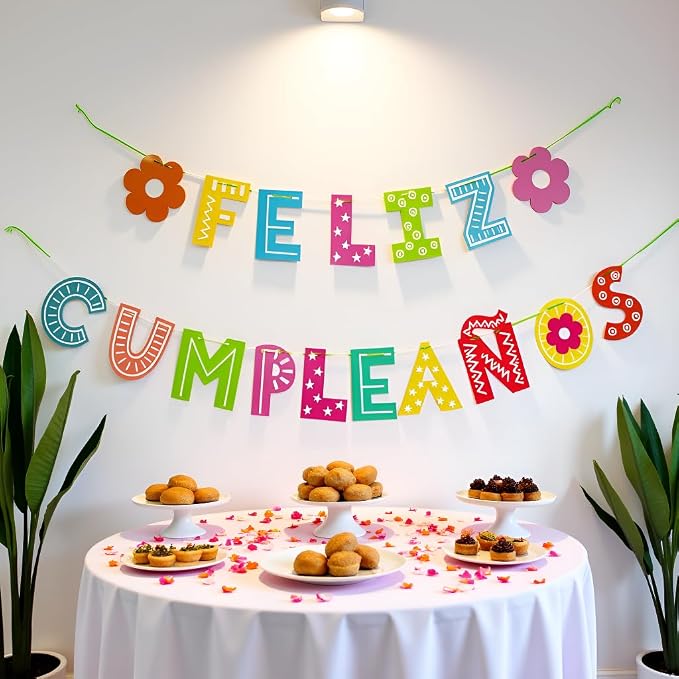 Feliz Cumpleaños Banner, Spanish Birthday Party Banner, Feliz Cumpleaños - Image 3