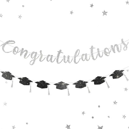 2026 Graduation Banners Party Decorations, Glitter Congratulations by Unknown