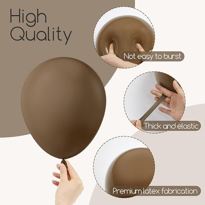 Awenztech 110pcs Brown Balloon Arch Garland Kit 18 12 10 5 inch | Neutral Baby - Image 3