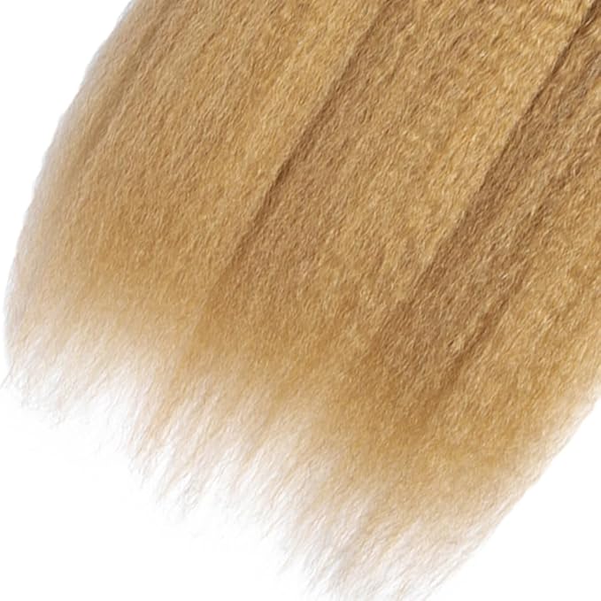Ombre Blonde Bundles Human Hair 1B27 Kinky Straight Bundle Niegmeag Virgin Remy Hair 3 Bundles 24 26 28 Inch 2 Tone Black and Honey Blonde Yaki Bundle 150g