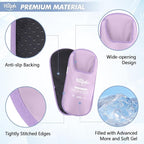 Hilph Foot Ice Pack Slippers for Plantar Fasciitis 2 Packs, Reusable Hot Cold Packs Gel Ice Slipper for Foot and Broken Toes, Gout, Foot Surgery, Neuropathy, Diabetic, Swollen, Purple