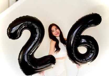 Black Number 6 Balloon 40 Inch - Image 2
