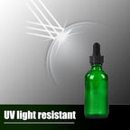12 Pcs, 2oz Glass Dropper Bottle, Leakproof Tincture Bottles with Dropper, Green Reusable Eye Dropper Bottle, for All Kinds of Liquids (Green, 2oz-12pcs)
