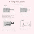 Hair Tool Organizer, Hot Tools Organizer Countertop/Wall Mount, Thick Acrylic Hair Tools Organizer with Anti-Slip Steel Cups, Hair Tool Holder for Bathroom & Vanity Storage UEMUSI