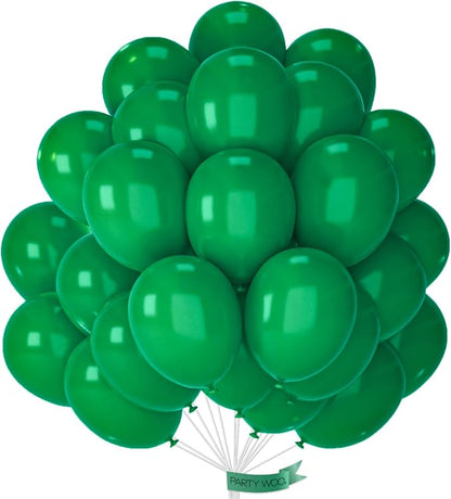PartyWoo Dark Green Balloons 100pcs Emerald Hunter Forest Green Color | 12 Inch by PartyWoo