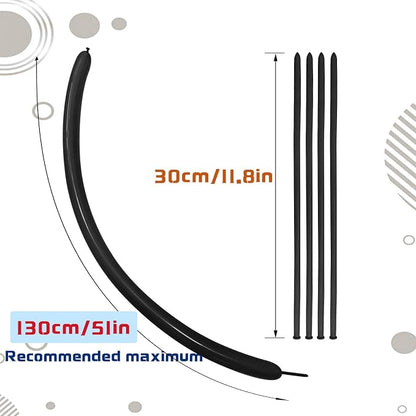 Black Long Balloons Premium 260 Twisting Balloons Animals Magic - Image 3
