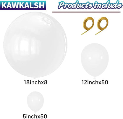 White Balloon Arch Kit 111Pcs 18 12 5 Inch Latex Party Balloons Garland - Image 2
