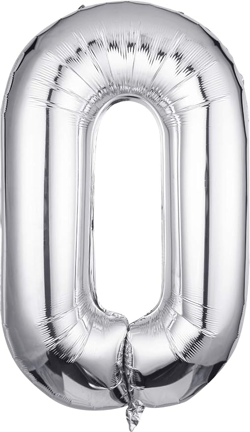Single Aluminum Hanging Foil Film Silver Letter Balloons O 40 Inch | by FFNIU