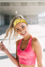Huachi Women's Headbands Boho Headbands for Women Workout Yoga Exercise Hairbands Non Slip Headband Fashion Sumemr Hair Bands, Floral Print, 6 Pack