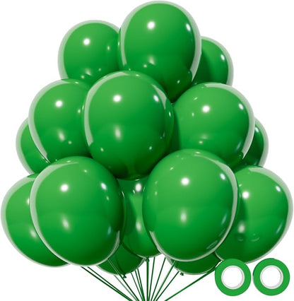 110Pcs Dark Green Balloons Latex Party Balloons 12 inch Round Helium Balloons by KUULBELAballoons
